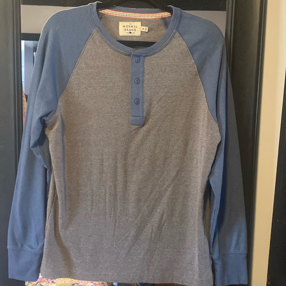 Men’s The Normal Brand Raglan Button Long Sleeve